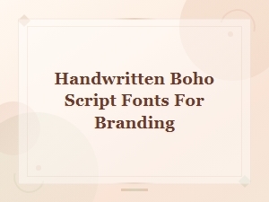 Free Handwritten Boho Script Fonts for Beautiful Branding
